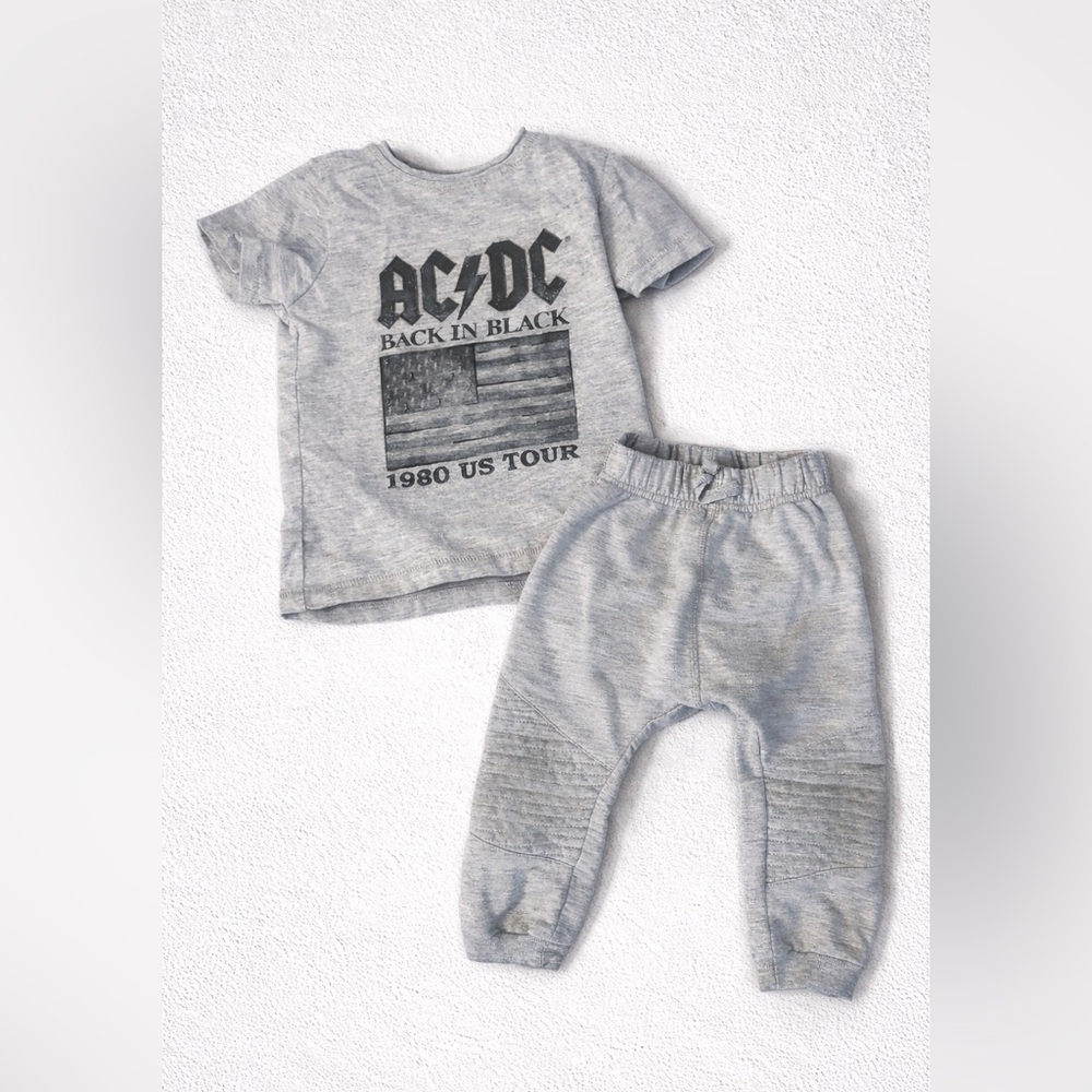 AC/DC Gray Kids  Set ⚡️